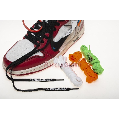 Off-White x Air Jordan 1 Retro High OG Chicago AA3834-101 White/Black-Varsity Red-Black Mens Womens Shoes