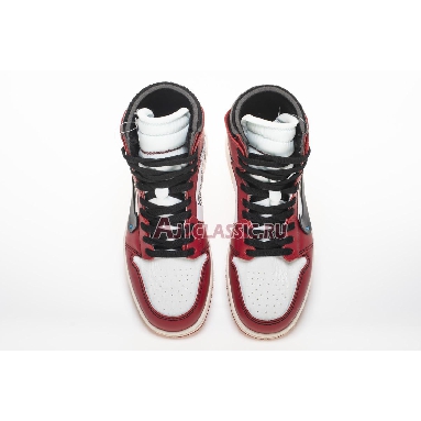 Off-White x Air Jordan 1 Retro High OG Chicago AA3834-101 White/Black-Varsity Red-Black Mens Womens Shoes