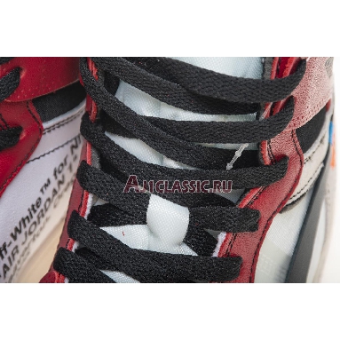 Off-White x Air Jordan 1 Retro High OG Chicago AA3834-101 White/Black-Varsity Red-Black Mens Womens Shoes