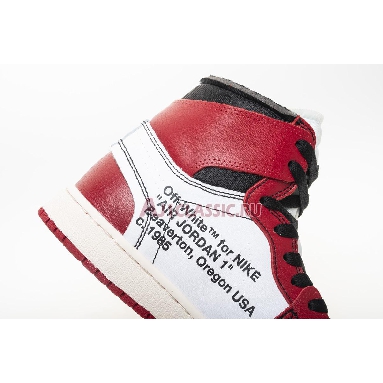 Off-White x Air Jordan 1 Retro High OG Chicago AA3834-101 White/Black-Varsity Red-Black Mens Womens Shoes