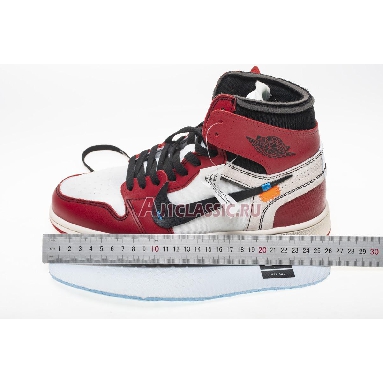 Off-White x Air Jordan 1 Retro High OG Chicago AA3834-101 White/Black-Varsity Red-Black Mens Womens Shoes