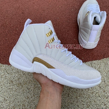 Air Jordan 12 Retro OVO White 873864-102 White/Metallic Gold-White Sneakers