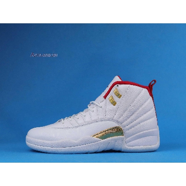 Air Jordan 12 Retro FIBA 130690-107 White/University Red-Metallic Gold Sneakers