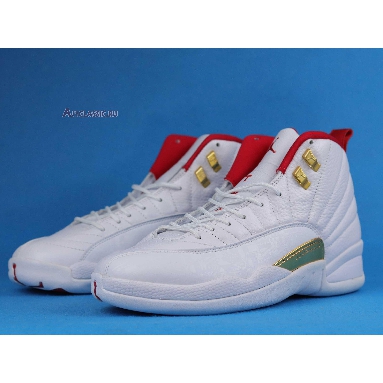 Air Jordan 12 Retro FIBA 130690-107 White/University Red-Metallic Gold Sneakers