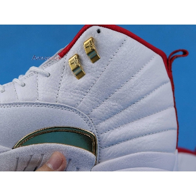 Air Jordan 12 Retro FIBA 130690-107 White/University Red-Metallic Gold Sneakers