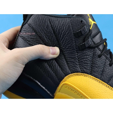 Air Jordan 12 Retro University Gold 130690-070 Black/Black-University Gold Mens Womens Shoes