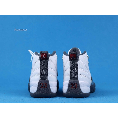 Air Jordan 12 Retro Dark Grey 130690-160 White/Dark Grey-Gym Red Mens Womens Shoes