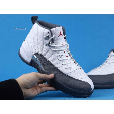 Air Jordan 12 Retro Dark Grey 130690-160 White/Dark Grey-Gym Red Sneakers