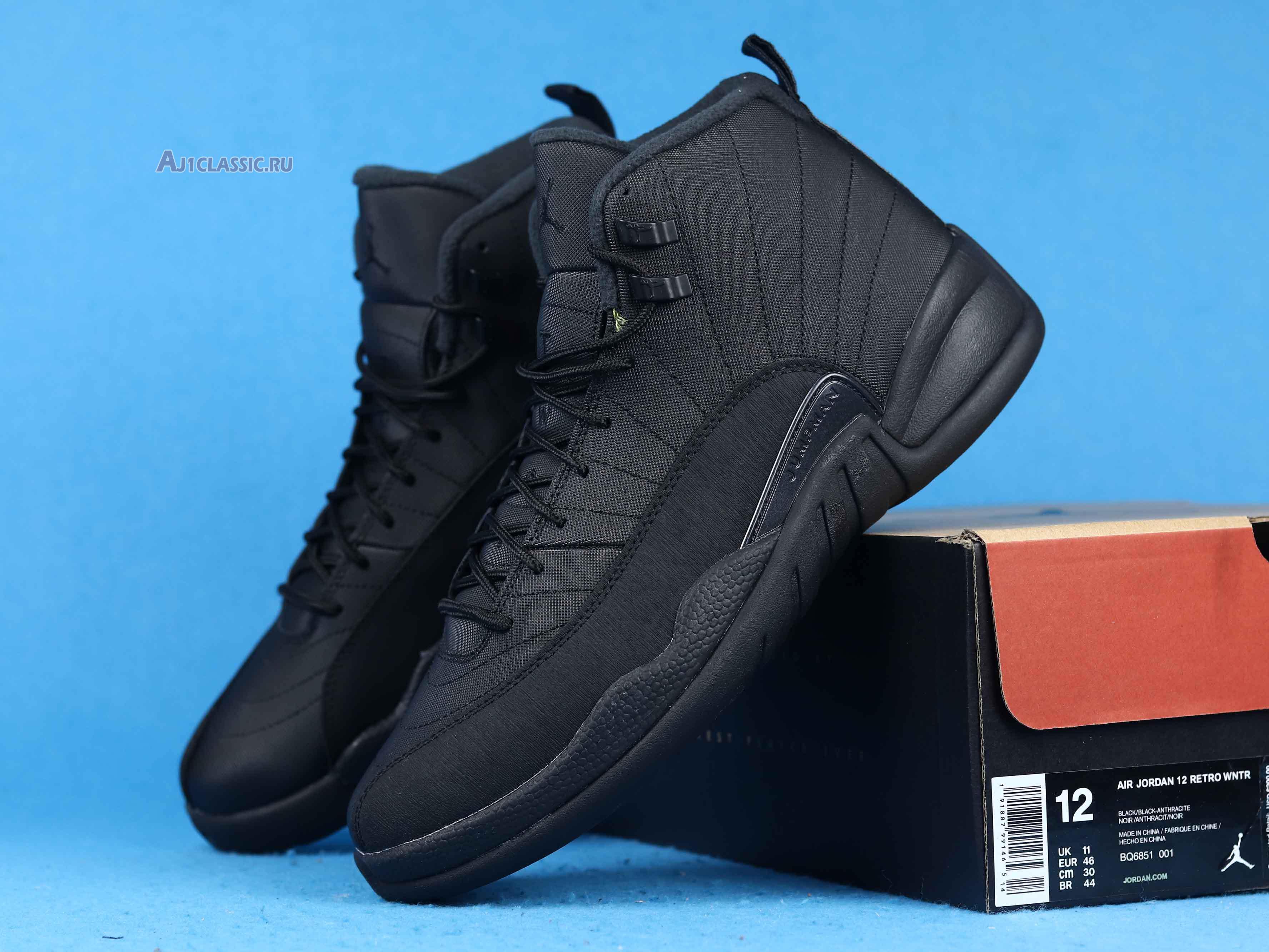 New Air Jordan 12 Retro Winterized "Triple Black" BQ6851-001 Shoes