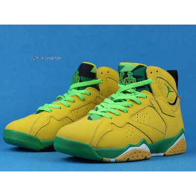 Air Jordan 7 Retro Oregon Ducks PE AT3375-300 Yellow Strike/Green Apple-Black-White Mens Womens Shoes