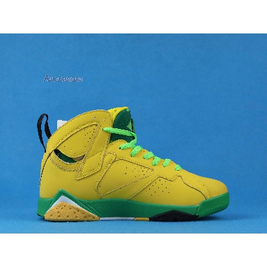 Air Jordan 7 Retro Oregon Ducks PE AT3375-300 Yellow Strike/Green Apple-Black-White Mens Womens Shoes