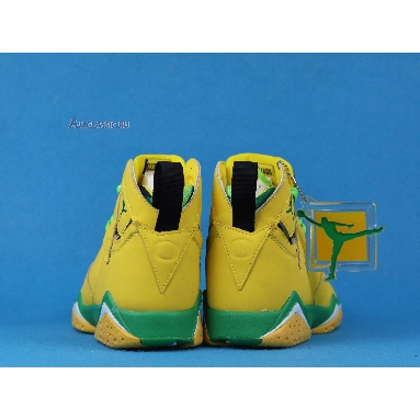 Air Jordan 7 Retro Oregon Ducks PE AT3375-300 Yellow Strike/Green Apple-Black-White Sneakers