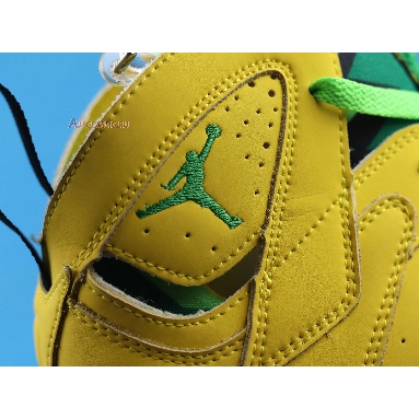 Air Jordan 7 Retro Oregon Ducks PE AT3375-300 Yellow Strike/Green Apple-Black-White Sneakers