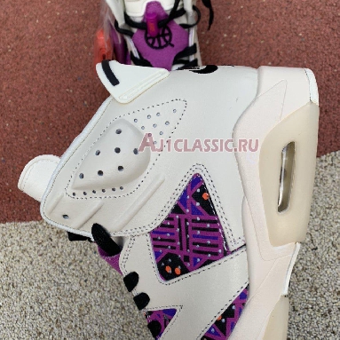 Air Jordan 6 Retro Quai 54 - Purple CZ4152-101 Sail/Black-Team Orange-Racer Blue Sneakers