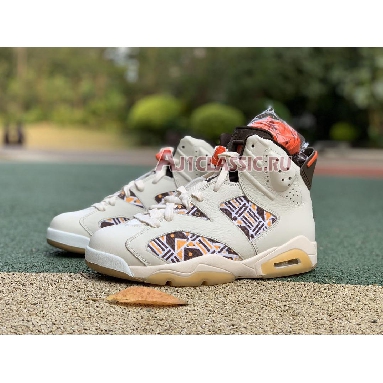 Air Jordan 6 Retro Quai 54 - Sail Gum CZ4152-100 Sail/Total Orange/Gum Light Brown/Baroque Brown Sneakers