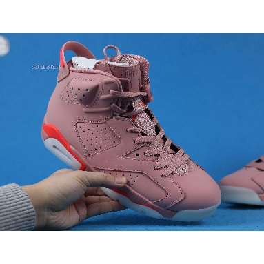 Aleali May x Air Jordan 6 Millennial Pink CI0550-600 Rust Pink/Bright Crimson Sneakers