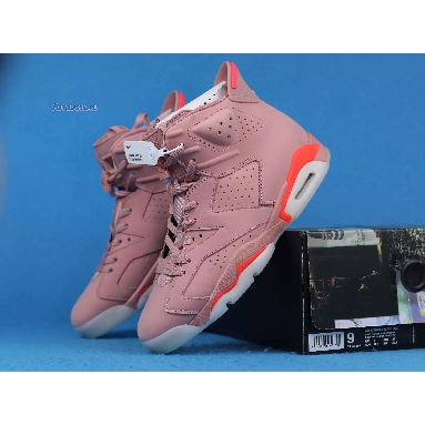 Aleali May x Air Jordan 6 Millennial Pink CI0550-600 Rust Pink/Bright Crimson Sneakers