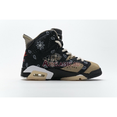 Travis Scott x Air Jordan 6 Cactus Jack CT5058-001 Black/Parachute Beige/Petra Brown Mens Womens Shoes