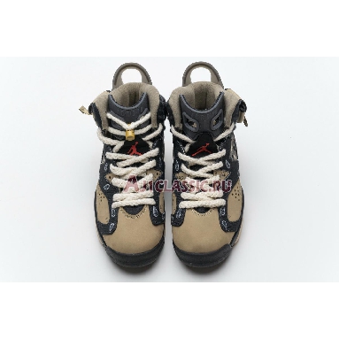 Travis Scott x Air Jordan 6 Cactus Jack CT5058-001 Black/Parachute Beige/Petra Brown Mens Womens Shoes