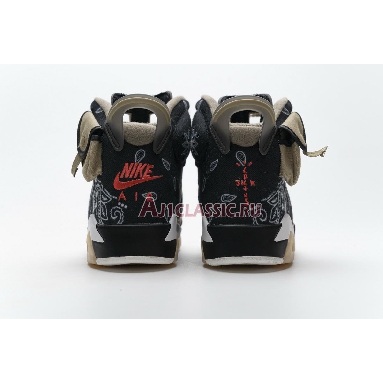 Travis Scott x Air Jordan 6 Cactus Jack CT5058-001 Black/Parachute Beige/Petra Brown Mens Womens Shoes