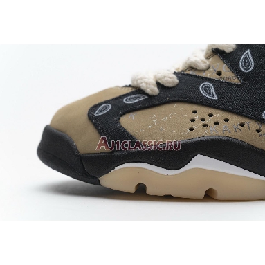 Travis Scott x Air Jordan 6 Cactus Jack CT5058-001 Black/Parachute Beige/Petra Brown Mens Womens Shoes