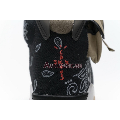 Travis Scott x Air Jordan 6 Cactus Jack CT5058-001 Black/Parachute Beige/Petra Brown Mens Womens Shoes