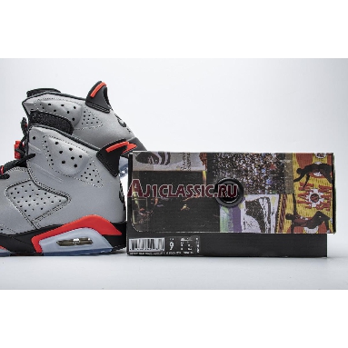 Air Jordan 6 Retro SP Reflections Of A Champion CI4072-001 Reflect Silver/Infrared-Black Sneakers