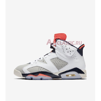 Air Jordan 6 Retro Tinker 384664-104 White/Infrared 23-Neutral Grey-White-Sail Sneakers