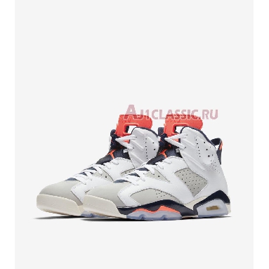 Air Jordan 6 Retro Tinker 384664-104 White/Infrared 23-Neutral Grey-White-Sail Sneakers