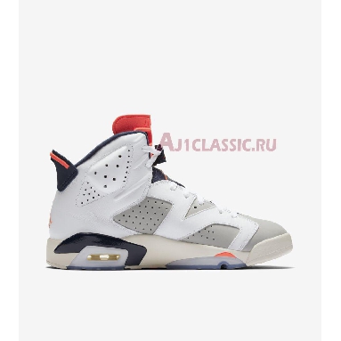 Air Jordan 6 Retro Tinker 384664-104 White/Infrared 23-Neutral Grey-White-Sail Sneakers