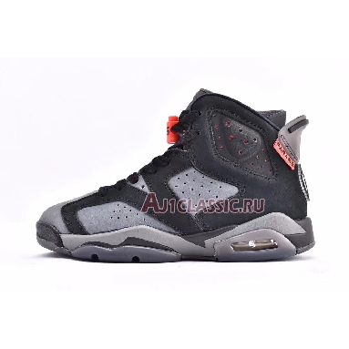 Paris Saint-Germain x Air Jordan 6 Retro Iron Grey CK1229-001 Iron Grey/Infrared 23-Black Mens Womens Shoes