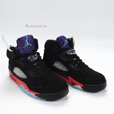 Air Jordan 5 Retro Top 3 CZ1786-001 Black/Fire Red/Grape Ice/New Emerald Sneakers