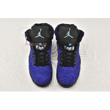 Air Jordan 5 Retro Alternate Grape 136027-500 Grape Ice/Black/Clear/New Emerald Mens Womens Shoes