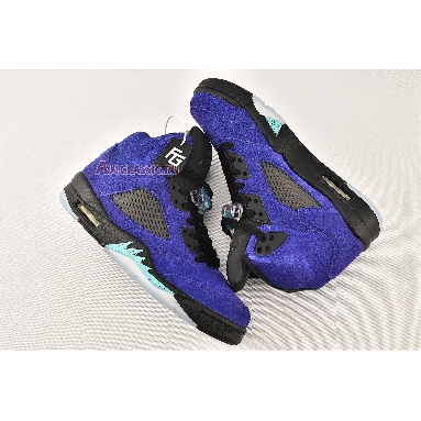 Air Jordan 5 Retro Alternate Grape 136027-500 Grape Ice/Black/Clear/New Emerald Mens Womens Shoes