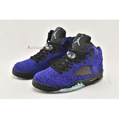 Air Jordan 5 Retro Alternate Grape 136027-500 Grape Ice/Black/Clear/New Emerald Mens Womens Shoes