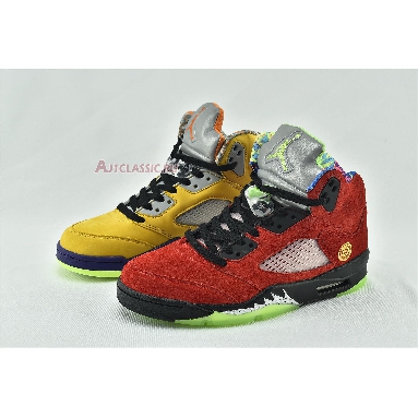 Air Jordan 5 Retro SE What The CZ5725-700 Varsity Maize/Court Purple/Ghost Green/Solar Orange Sneakers