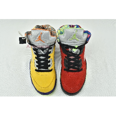 Air Jordan 5 Retro SE What The CZ5725-700 Varsity Maize/Court Purple/Ghost Green/Solar Orange Sneakers