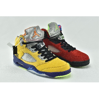 Air Jordan 5 Retro SE What The CZ5725-700 Varsity Maize/Court Purple/Ghost Green/Solar Orange Sneakers