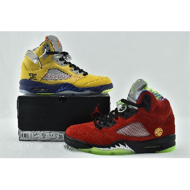 Air Jordan 5 Retro SE What The CZ5725-700 Varsity Maize/Court Purple/Ghost Green/Solar Orange Sneakers