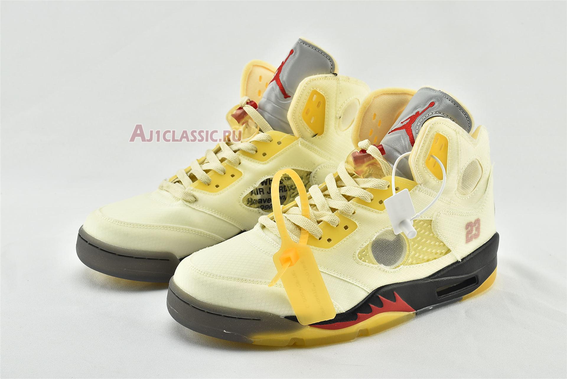 New Off-White x Air Jordan 5 SP "Sail" DH8565-100 Shoes