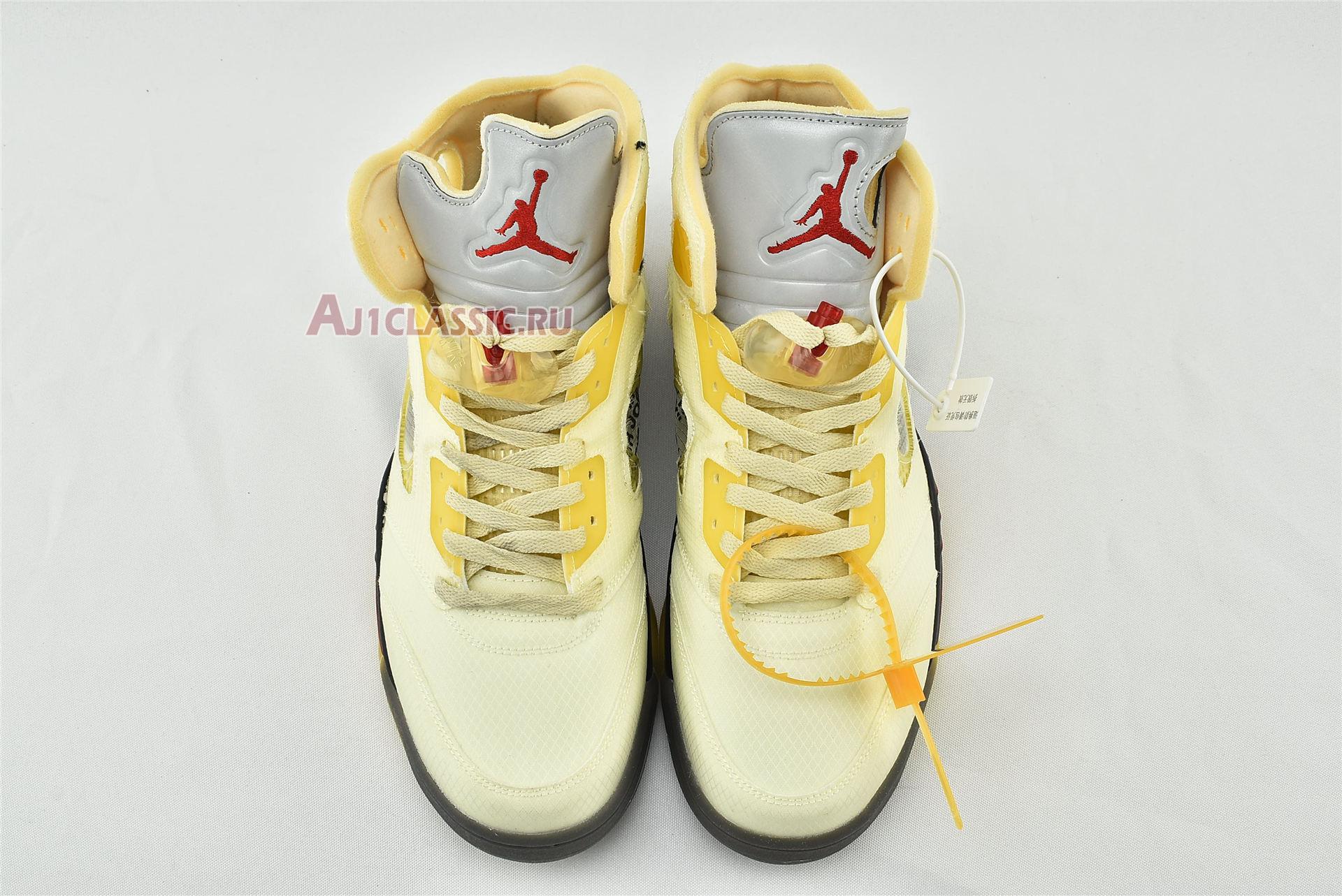 New Off-White x Air Jordan 5 SP "Sail" DH8565-100 Shoes