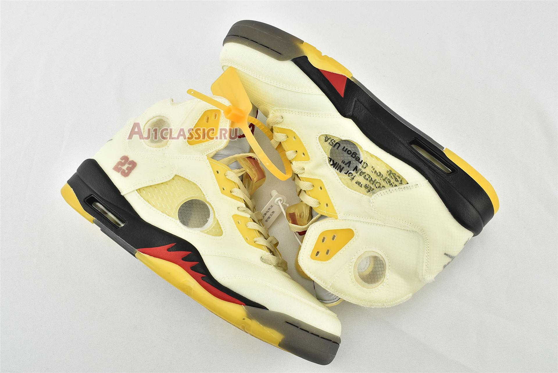 New Off-White x Air Jordan 5 SP "Sail" DH8565-100 Shoes