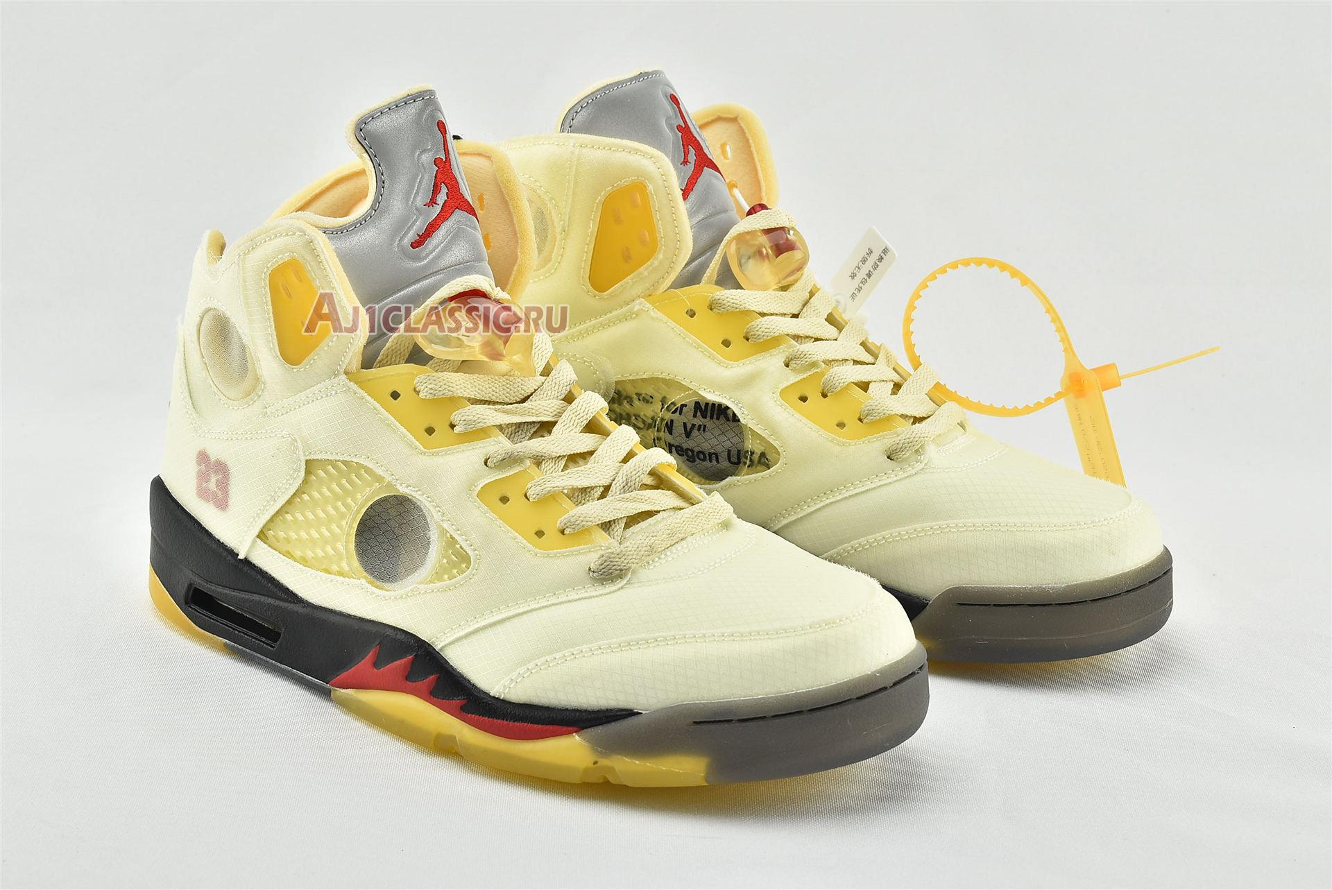 New Off-White x Air Jordan 5 SP "Sail" DH8565-100 Shoes