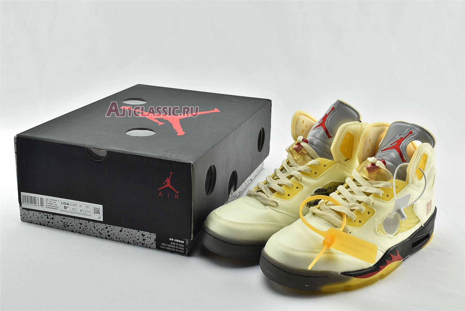 New Off-White x Air Jordan 5 SP "Sail" DH8565-100 Shoes