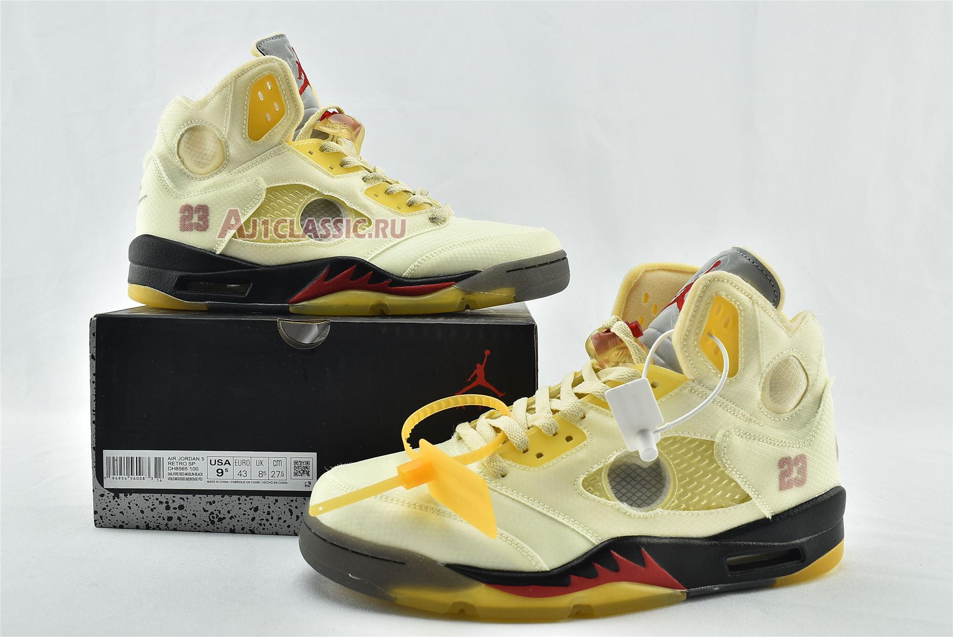 New Off-White x Air Jordan 5 SP "Sail" DH8565-100 Shoes