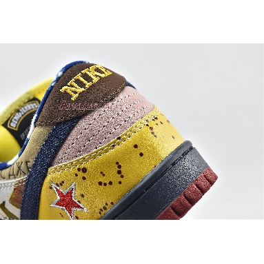 Nike Dunk Low SB What The Dunk 2020 318403-175 White/College Blue-Yellow Red Mens Womens Shoes