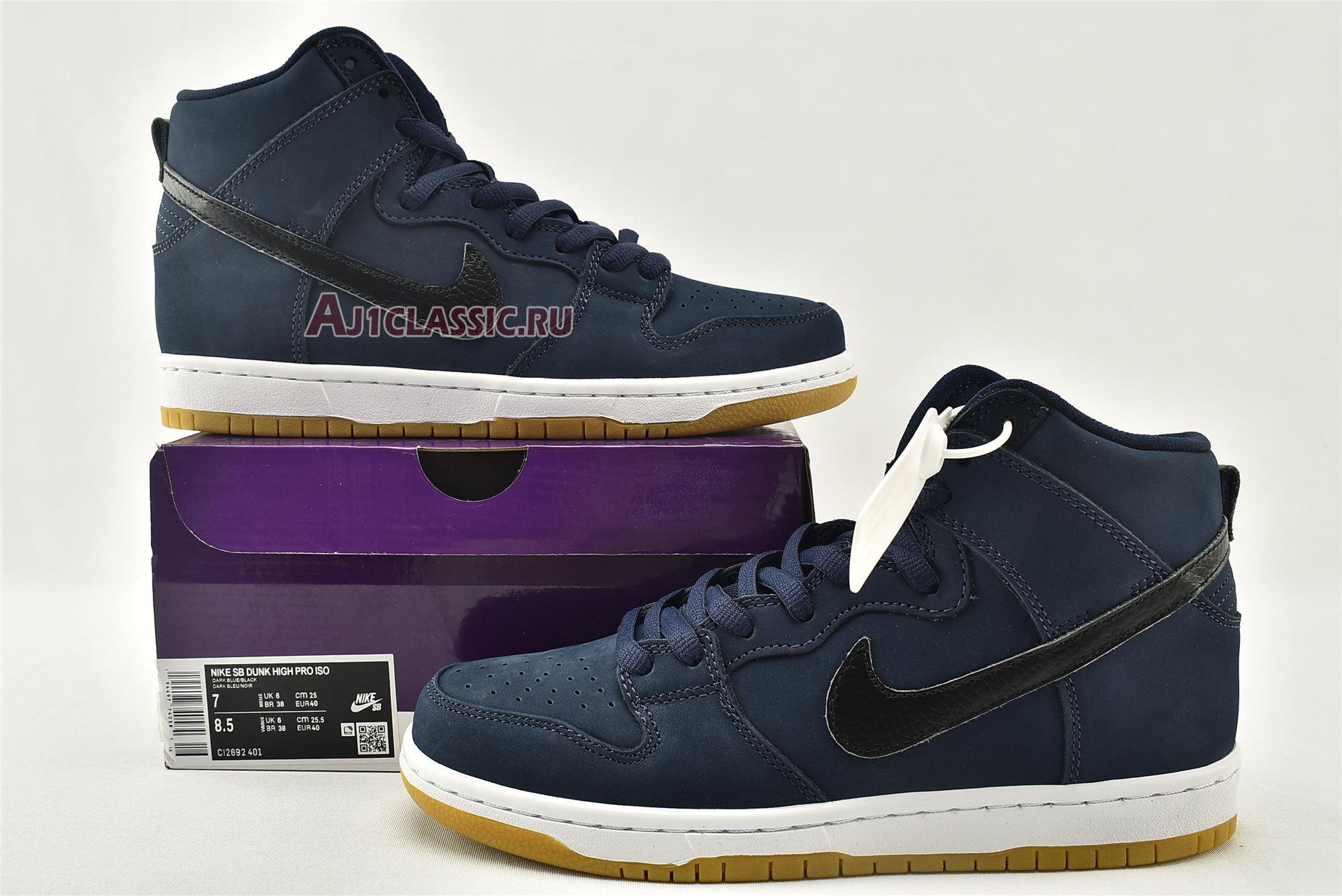 Nike Dunk High Pro ISO SB "Orange Label - Midnight Navy" CI2692-401