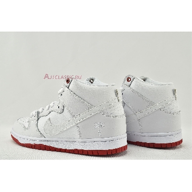 Kevin Bradley x Nike SB Zoom Dunk High Pro Kevin Bradley AH9613-116 White/Red Mens Womens Shoes