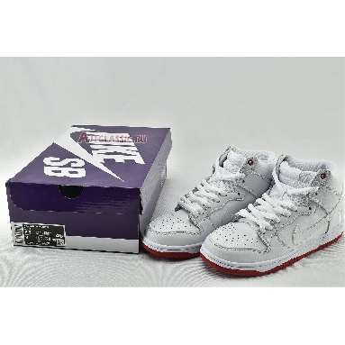 Kevin Bradley x Nike SB Zoom Dunk High Pro Kevin Bradley AH9613-116 White/Red Sneakers