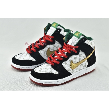 Black Sheep x Nike Dunk High SB Paid In Full 313171-170 White/Metallic Gold-Black Mens Womens Shoes